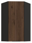Wisząca narożna szafka kuchenna 60x108cm 45° MONA - Orzech Okapi Czarny 