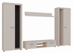 Meblościanka z szafką rtv RABBIA XL - Beż Piaskowy