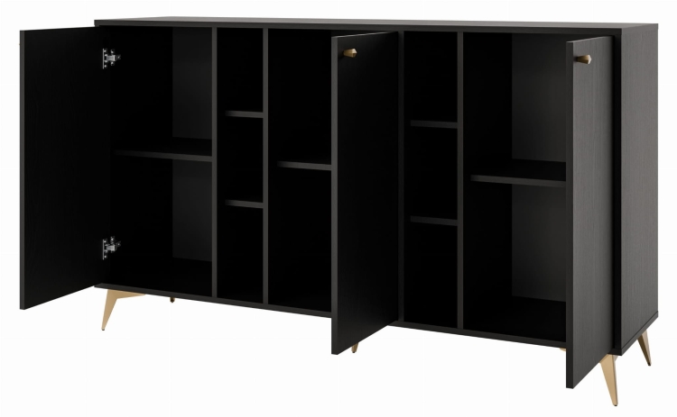 SLTango Komoda3F823 CzarnyGr otwarta