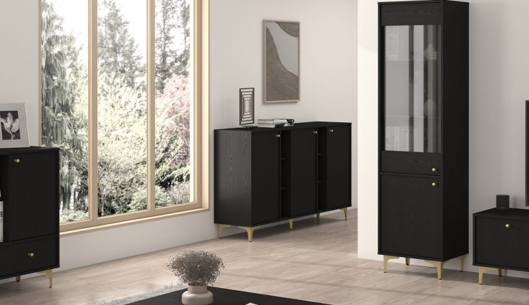 SLTango Komoda3F823 CzarnyGr zblizenie