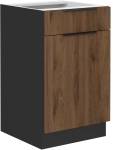 Szafka kuchenna dolna 50cm z szufladą MONA Orzech Okapi Czarny 