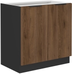 Szafka kuchenna dolna 80cm MONA Orzech Okapi Czarny 