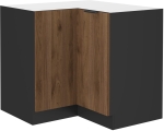 Szafka kuchenna dolna narożna MONA - Orzech Okapi Czarny 