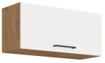 Szafka kuchenna górna okapowa 80x36 WIGO - Dąb Lancelot i Biały połysk