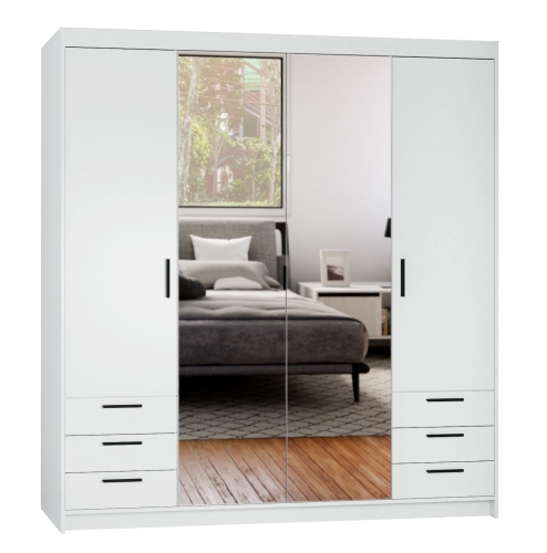 Szafa KAPRI 4d6s - Biel