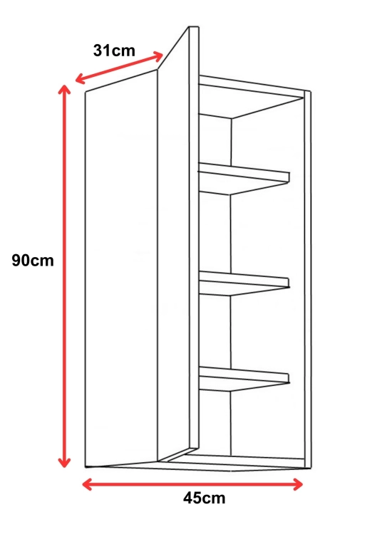 Komo KaszWh 45g901F wymiar