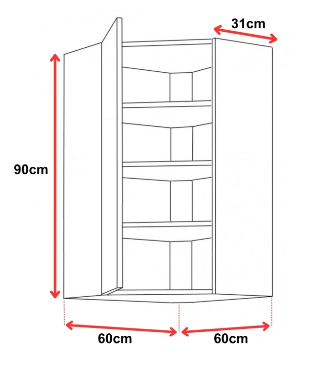 Komo KaszWh 60GN901F45st wymiar