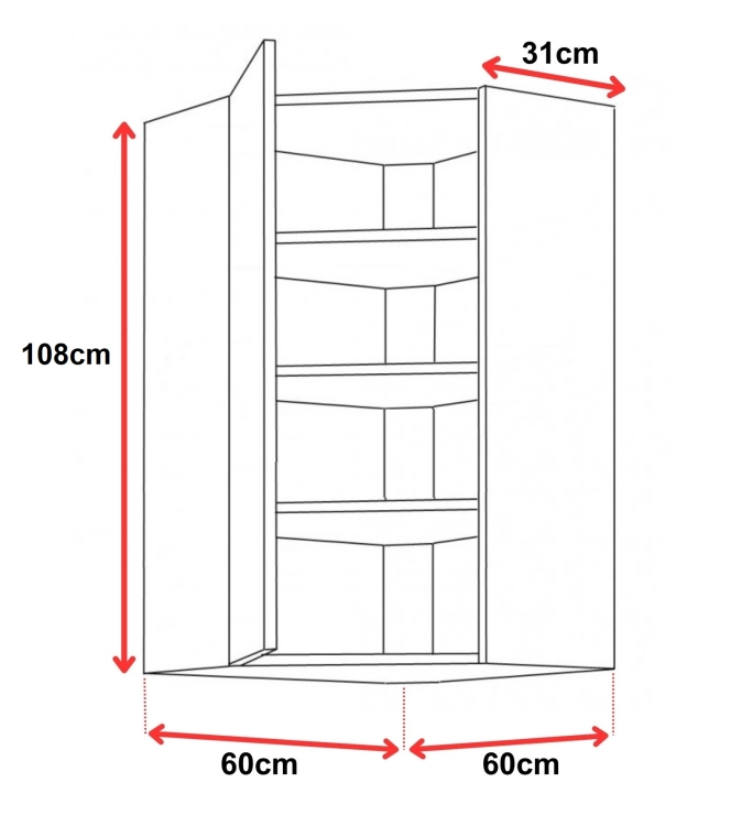 Komo KaszWh 60GN1081F45st wymiar