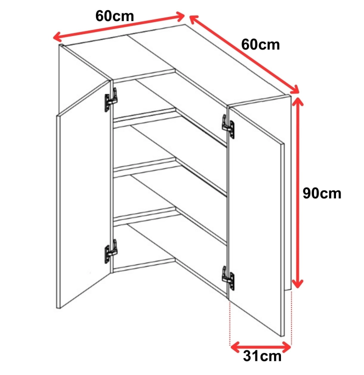 Komo KaszWh 60GN902F90st wymiar