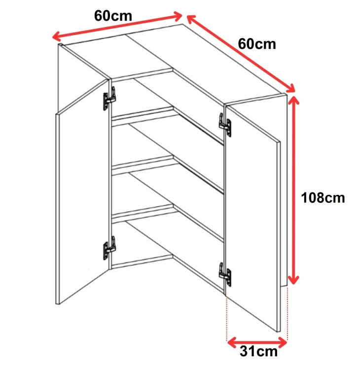 Komo KaszWh 60GN1082F90st wymiar