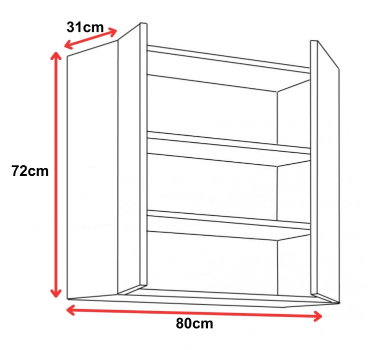 Komo KaszWh 80G722F wymiar