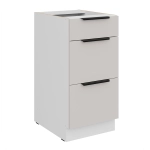 Szafka kuchenna dolna 3 szuflady 40cm KOMO - Kaszmir i Biały