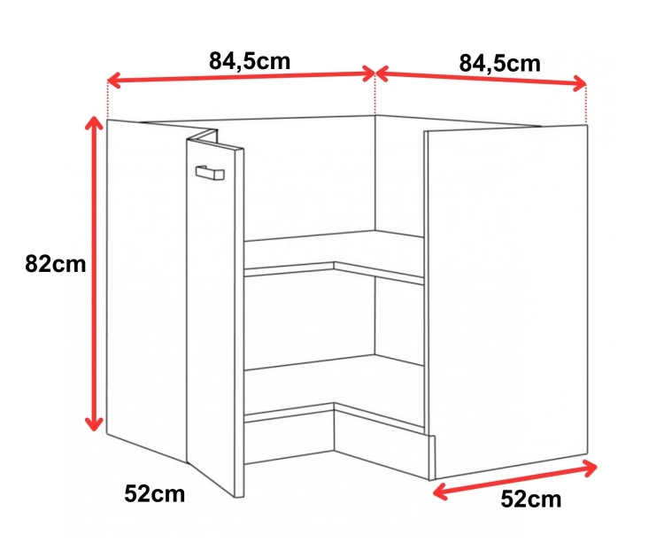 Komo KaszWh 90x90ND wymiar