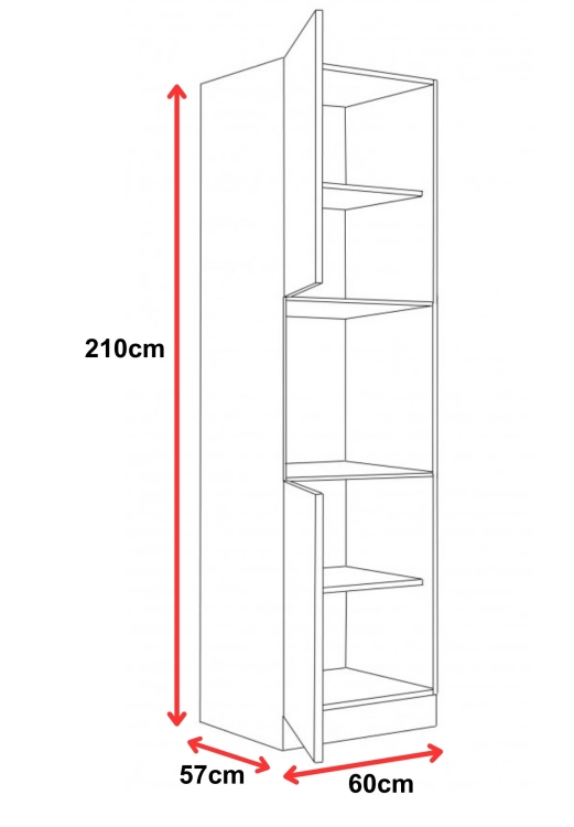 Komo KaszWh 60DP2102F wymiar