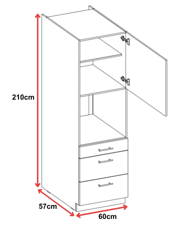 Komo KaszWh 60DPS2103S1F wymiar