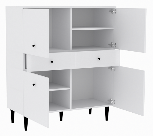 Komoda Mileno4D2S Biel otwarta