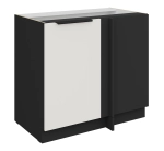 Szafka kuchenna dostawna narożna 90cm ADEL - Biały i Czarny