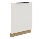 Front zmywarki 60cm z ukrytym panelem ADEL 713x596 - Biały i Dąb Artisan