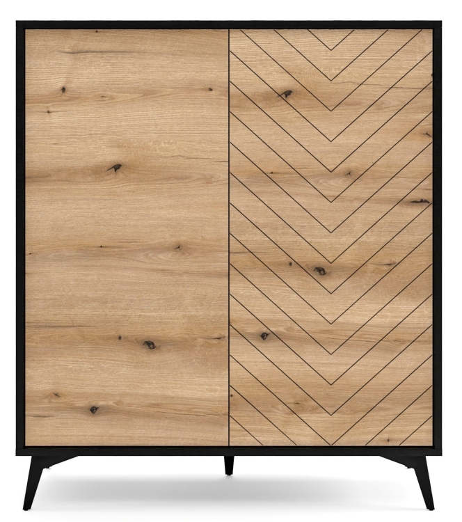 Dwudrzwiowa wysoka komoda ALBERO - front