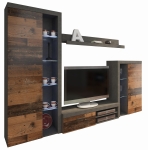 Nowoczesna meblościanka RABBIA - Stare drewno