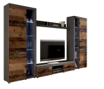 Nowoczesna meblościanka RABBIA XL - Stare drewno