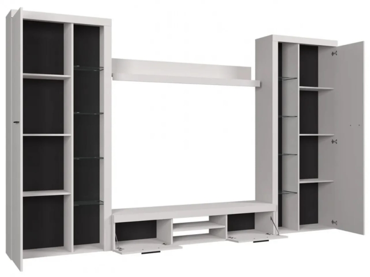 Meblościanka RABBIA XL - Stare Drewno - otwarta