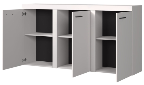 Komoda Rabbia 3D - Biała - otwarta