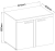 Komoda Rabbia 2D - Biel/Beton - wymiary