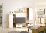 Nowoczesna meblościanka SALVIA - Artisan/Biel