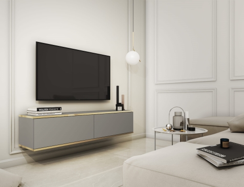 Szafka rtv OZO 135cm - Szara