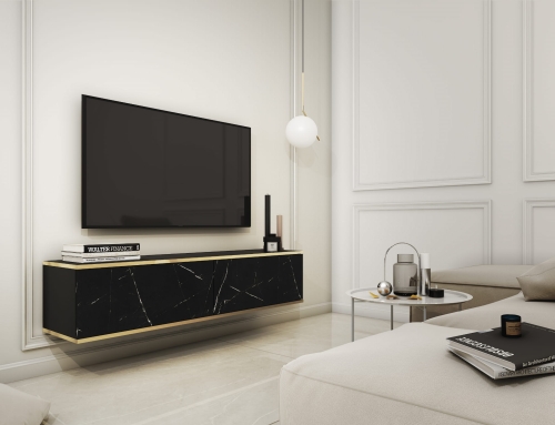 Szafka rtv OZO 135cm - marmur aranzacja