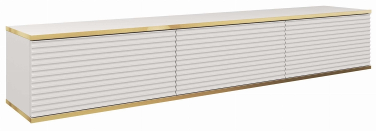 Szafka rtv OZO 175cm ryflowana - biel