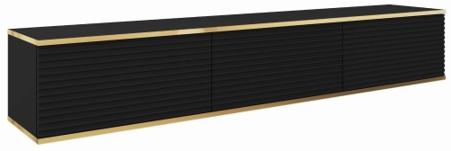 Szafka rtv OZO 175cm - czarna ryflowana