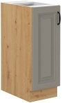 Szafka kuchenna cargo 30cm STELVIO Jasnoszara i Dąb Artisan
