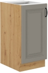 Dolna szafka kuchenna 40cm STELVIO Jasnoszara i Dąb Artisan