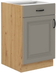 Dolna szafka kuchenna 50cm STELVIO Jasnoszara i Dąb Artisan