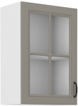 Szafka kuchenna witryna 40x72 STELVIO Jasnoszary i Biały