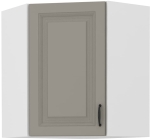 Szafka narożna wisząca 58x72 STELVIO Jasnoszary i Biały