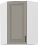 Szafka narożna wisząca 58x90 STELVIO Jasnoszary i Biały