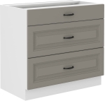 Szafka kuchenna szuflady 80cm STELVIO Jasnoszary i Biały