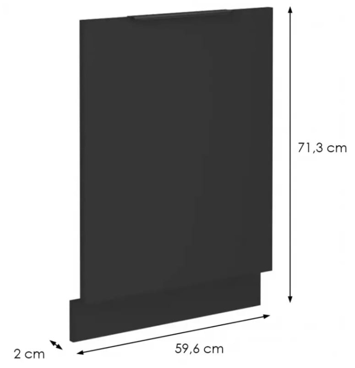 Front zmywarki 60cm SIERA - ukryty wymiary