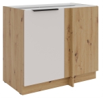 Szafka kuchenna dostawna narożna SANA - Kaszmir i Dąb Artisan