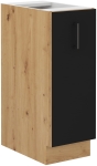 Szafka kuchenna dolna cargo 30cm MILO Czarny i Dąb Artisan